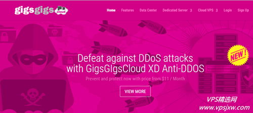 GigsGigsCloud 美国高防 VPS 促销，CN2/CU VIP(AS9929)线路，自带 DDOS 防护，首月 5 折仅＄8
