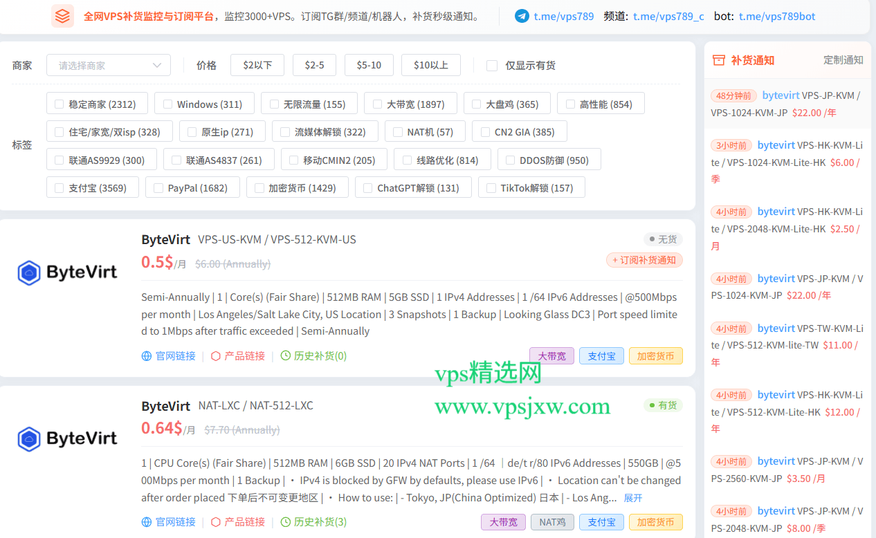 ByteVirt:香港 VPS ByteVirt:香港 VPS